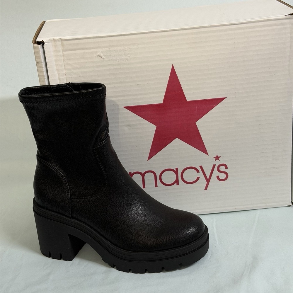 NEW Sun + Stone Size-7M Women's Veronaa Stretch Lug Boots Black - Picture 2 of 10